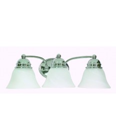 Nuvo Lighting 60/338 Empire 3 Light 21 inch Vanity with Alabaster Glass Bell Shades