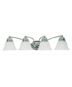 Nuvo Lighting 60/339 Empire 4 Light 29 inch Vanity with Alabaster Glass Bell Shades