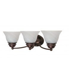 Nuvo Lighting 60/346 Empire 3 Light 21 inch Vanity with Alabaster Glass Bell Shades