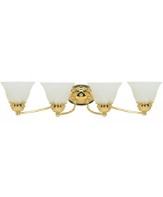 Nuvo Lighting 60/351 Empire 4 Light 29 inch Vanity with Alabaster Glass Bell Shades