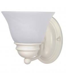 Nuvo Lighting 60/352 Empire 1 Light 7 inch Vanity with Alabaster Glass Bell Shades