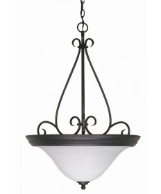 Nuvo Lighting 60/385 Castillo 3 Light 19 inch Pendant with Alabaster Swirl Glass