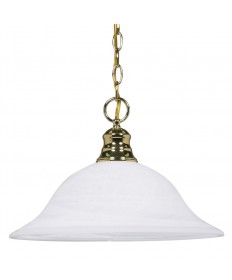 Nuvo Lighting 60/392 1 Light 16 inch Pendant Alabaster Glass