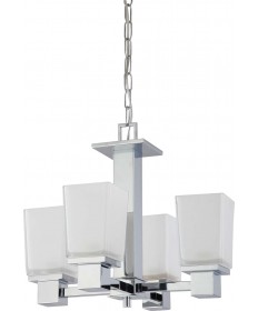 Nuvo Lighting 60/4005 Parker 4 Light Chandelier with Sandstone Etched Glass