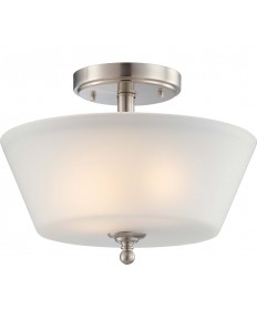 Nuvo Lighting 60/4151 Surrey 3 Light Semi Flush Fixture with Frosted Glass