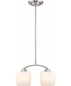 Nuvo Lighting 60/4194 Helium 2 Light Mini Pendant with Satin White Glass