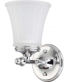 Nuvo Lighting 60/4261 Teller 1 Light Vanity Fixture with Frosted Etched Glass