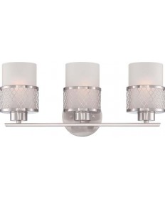 Nuvo 60/4683 Nuvo Lighting Fusion 3 Light Vanity Frosted Glass Brushed Nickel