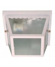 Nuvo Lighting 60/470 2 Light 10 inch Carport Flush Mount With Textured Frosted Glass