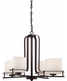 Nuvo Lighting 60/5004 Loren 4 Light Chandelier with Oval Frosted Glass