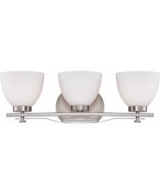Nuvo Lighting 60/5013 Bentlley 3 Light Vanity Fixture with Frosted