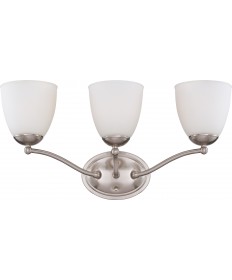 Nuvo Lighting 60/5033 Patton 3 Light Vanity Fixture with Frosted Glass