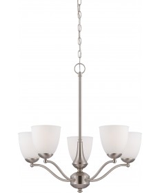 Nuvo Lighting 60/5035 Patton 5 Light Chandelier (Arms Up) with Frosted