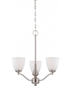 Nuvo Lighting 60/5036 Patton 3 Light Chandelier (Arms Up) with Frosted