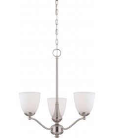 Nuvo Lighting 60/5036 Patton 3 Light Chandelier (Arms Up) with Frosted