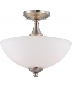 Nuvo Lighting 60/5044 Patton 3 Light Semi Flush with Frosted Glass