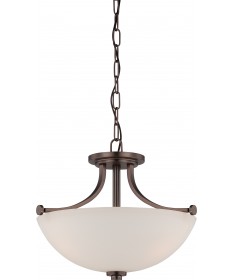 Nuvo Lighting 60/5117 Bentley 3 Light Semi Flush with Frosted Glass