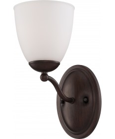 Nuvo Lighting 60/5131 Patton 1 Light Vanity Fixture with Frosted Glass