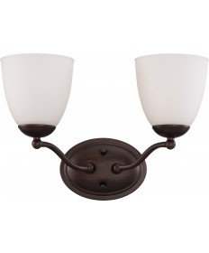 Nuvo Lighting 60/5132 Patton 2 Light Vanity Fixture with Frosted Glass