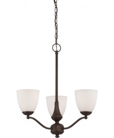 Nuvo Lighting 60/5136 Patton 3 Light Chandelier (Arms Up) with Frosted