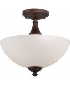 Nuvo Lighting 60/5144 Patton 3 Light Semi Flush with Frosted Glass