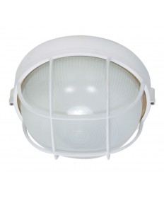 Nuvo 60/518 1 Light 10 inch Round Cage Bulk Head Die Cast