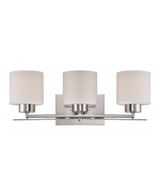 Nuvo Lighting 60/5203 Parallel 3 Light Vanity Fixture with Etched Opal