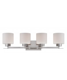 Nuvo Lighting 60/5204 Parallel 4 Light Vanity Fixture with Etched Opal
