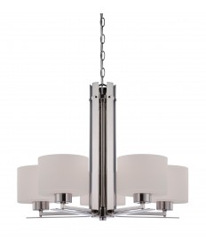 Nuvo Lighting 60/5205 Parallel 5 Light Chandelier with Etched Opal