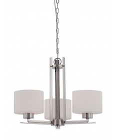 Nuvo Lighting 60/5206 Parallel 3 Light Chandelier with Etched Opal