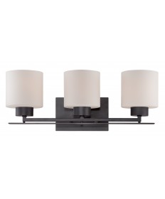 Nuvo Lighting 60/5303 Parallel 3 Light Vanity Fixture with Etched Opal