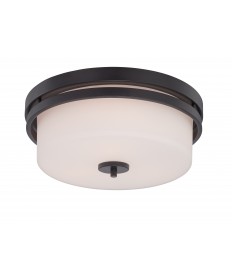 Nuvo Lighting 60/5307 Parallel 3 Light Flush Fixture with Etched Opal