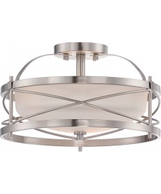 Nuvo Lighting 60/5331 Ginger 2 Light Semi Flush with Etched Opal Glass