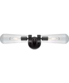 Nuvo Lighting 60/5363 Beaker 2 Light Wall Sconce with Clear Glass