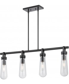 Nuvo Lighting 60/5365 Beaker 4 Light Trestle Fixture with Clear Glass