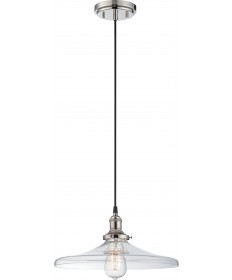 Nuvo Lighting 60/5407 Vintage 1 Light Pendant with Clear Glass Vintage