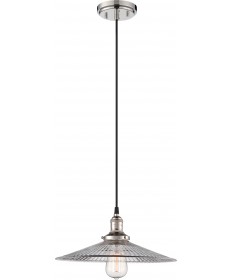 Nuvo Lighting 60/5416 Vintage 1 Light Pendant with Clear Ribbed Glass