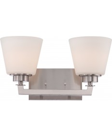 Nuvo Lighting 60/5452 Mobili 2 Light Vanity Fixture with Satin White