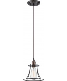 Nuvo Lighting 60/5511 Vintage 1 Light Caged Pendant Vintage Lamp