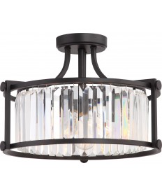 Nuvo Lighting 60/5773 Krys 3 Light Crystal Semi Flush Fixture with 60w