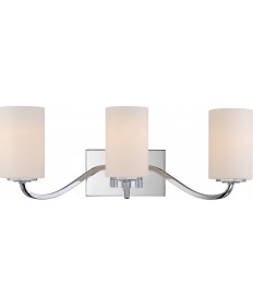 Nuvo Lighting 60/5803 Willow 3 Light Vanity Fixture with White Glass