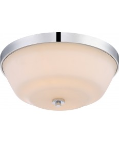 Nuvo Lighting 60/5804 Willow 2 Light Flush Fixture with White Glass