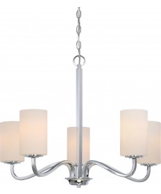 Nuvo Lighting 60/5805 Willow 5 Light Hanging Fixture with White Glass