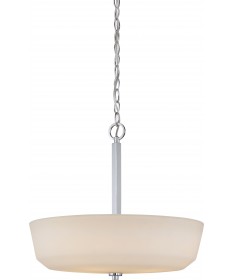 Nuvo Lighting 60/5807 Willow 4 Light Pendant with White Glass