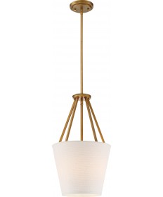 Nuvo Lighting 60/5842 3 Light Seneca 12" Pendant Natural Brass Finish