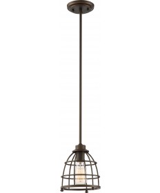 Nuvo Lighting 60/5847 Maxx 1 Light Small Caged Pendant with 60w