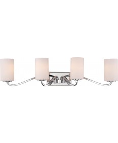 Nuvo Lighting 60/5871 Willow 4 Light Vanity Polished Nickel with White