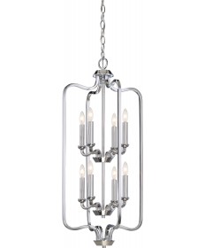 Nuvo Lighting 60/5872 Willow 8 light Caged Pendant Polished Nickel