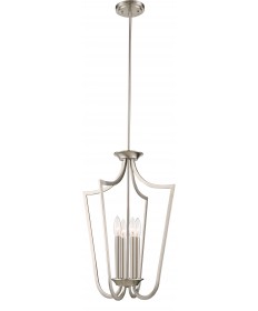 Nuvo Lighting 60/5876 Laguna 4 Light Caged Pendant Brushed Nickel