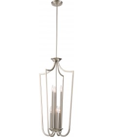 Nuvo Lighting 60/5877 Laguna 6 Light Caged Pendant Brushed Nickel